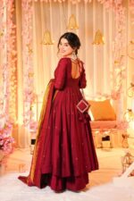Royal Heritage Resham Cotton Anarkali - Image 3