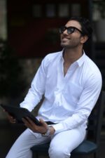 Premium Cotton Satin White Shirt - Image 3