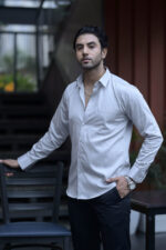 Premium Cotton Satin Grey Shirt - Image 2