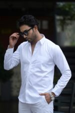 Premium Cotton Satin White Shirt - Image 2